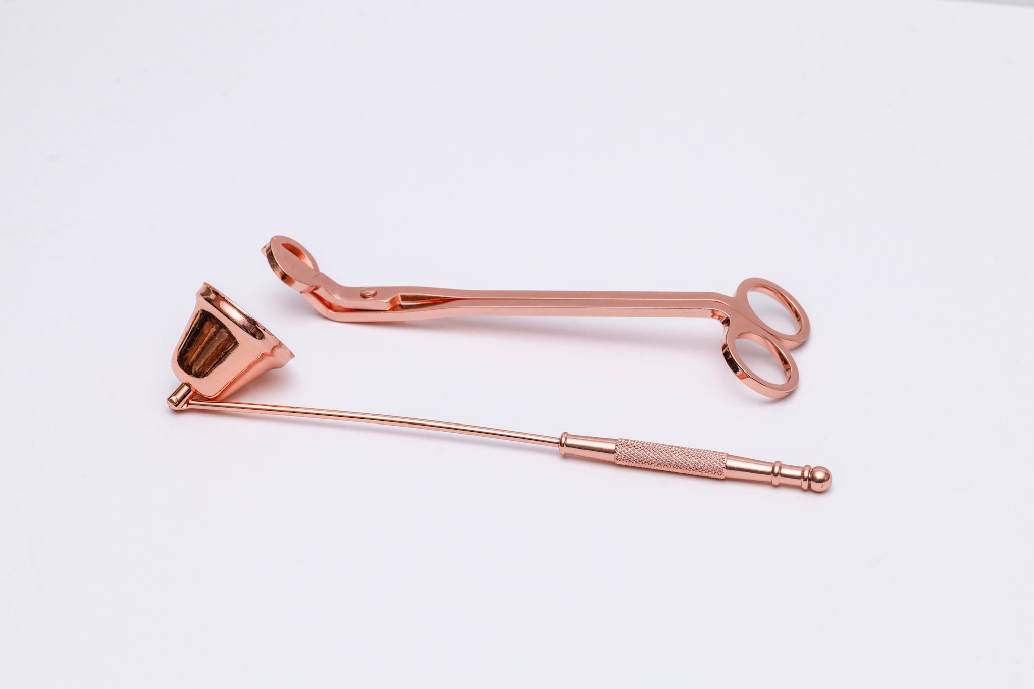 Candle Care Tool Set | Wick Trimmer & Candle Snuffer (Rose Gold Finish)