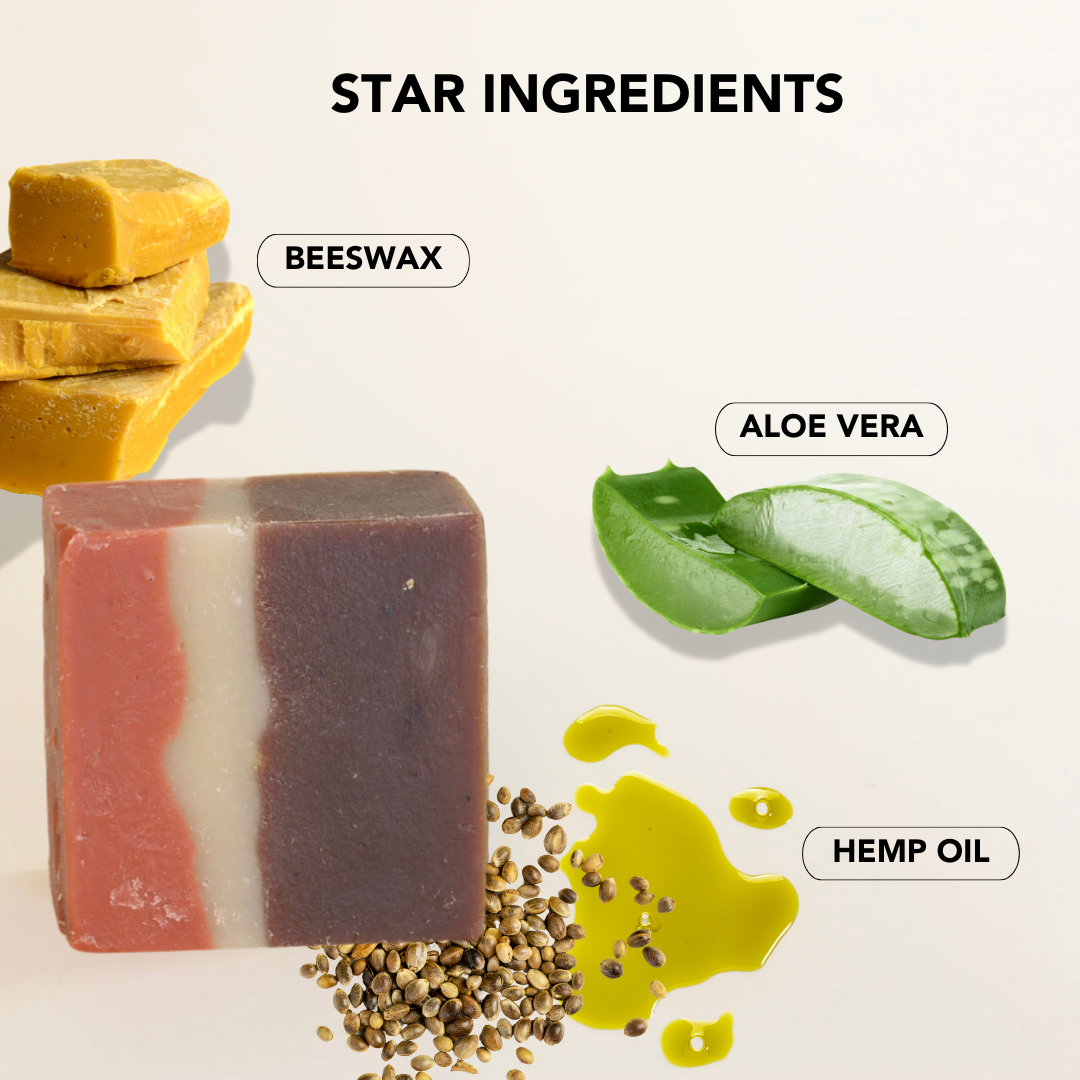 Deep moisture soap with 60% aloe vera for dry skin