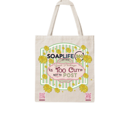 SoapLife360 “Too Cute to Post” Heavy-Duty Canvas Tote Bag
