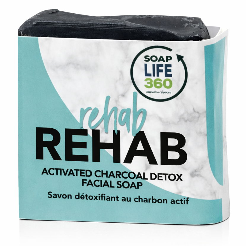  REHAB activated charcoal soap for acne and oily skin