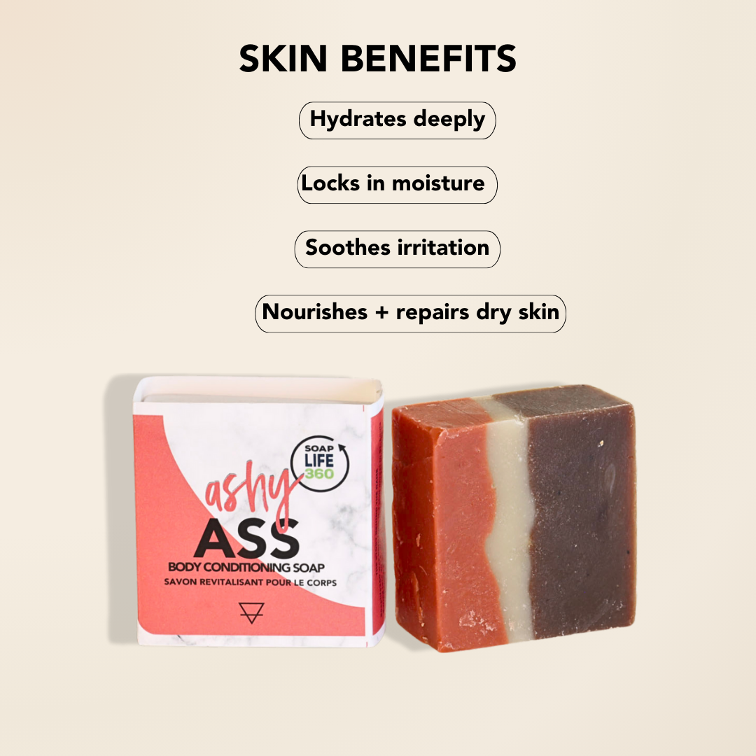  Conditioning soap eliminates ashy dry skin naturally