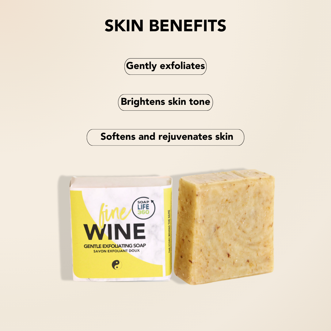 Gentle exfoliating soap with pine and orange essential oils